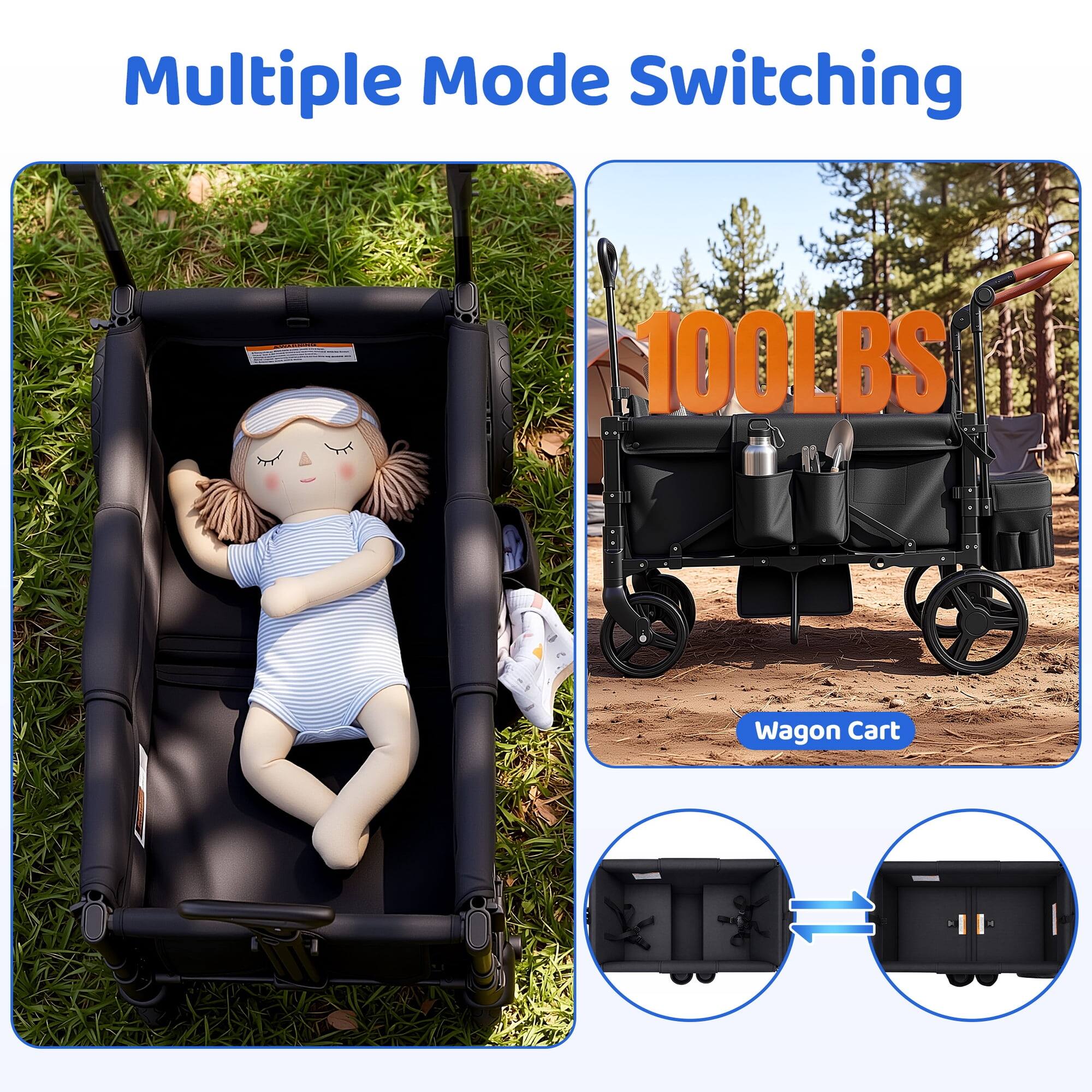 Multiple Mode Switching

100LBS

Wagon Cart