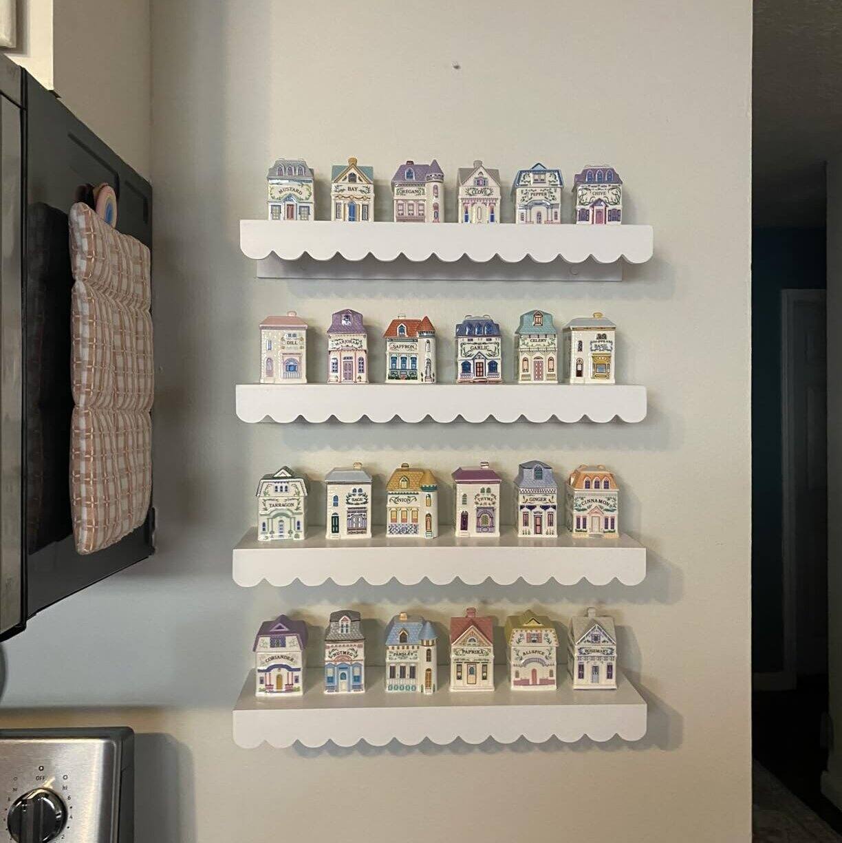 Left. Dazzed Corner - White Nursery Book Shelves, 4-Pack Floating Shelves - White.