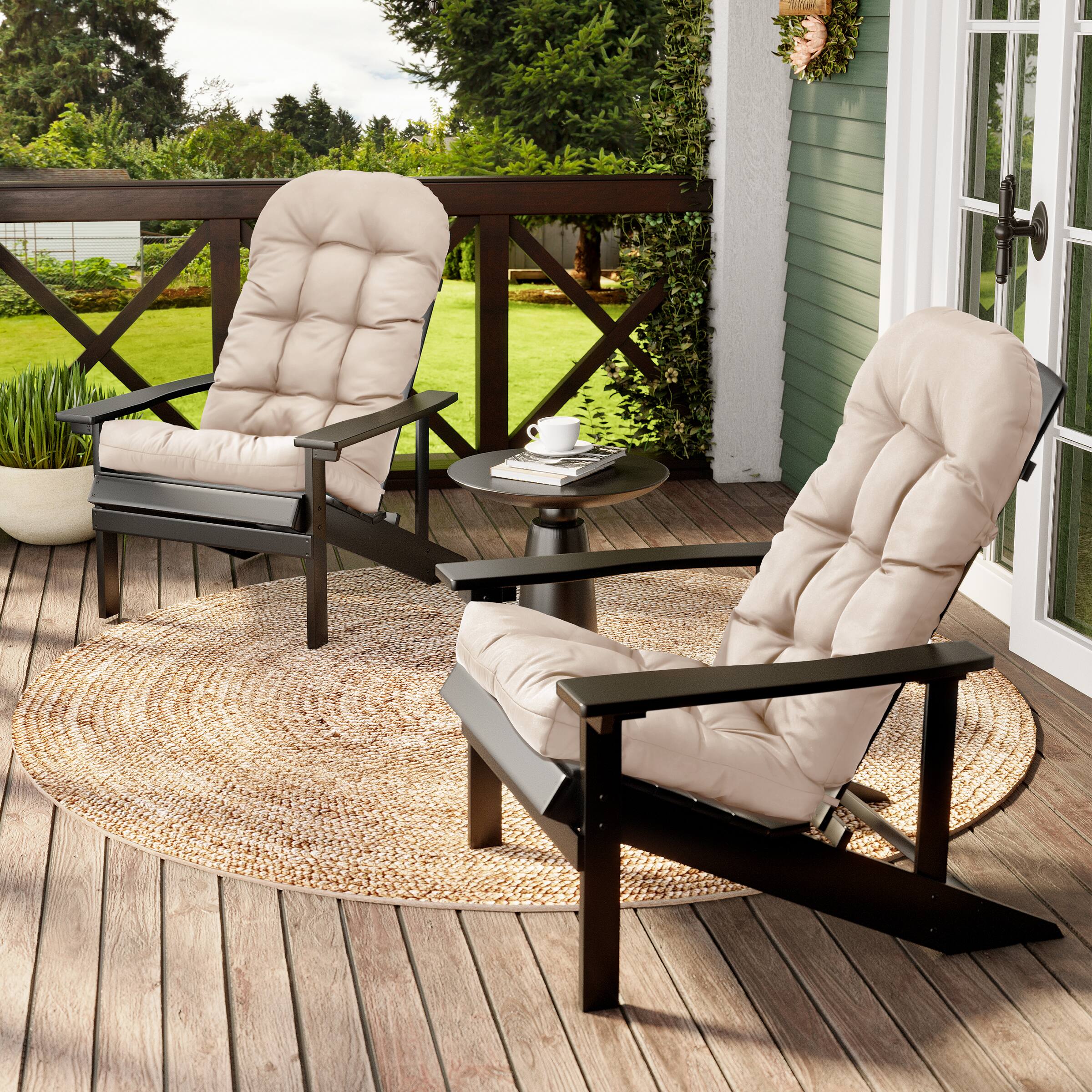 Alt View 6. Crestlive Products - Crestlive Products Outdoor High Back Adirondack Rocking Chair Cushions - Beige.