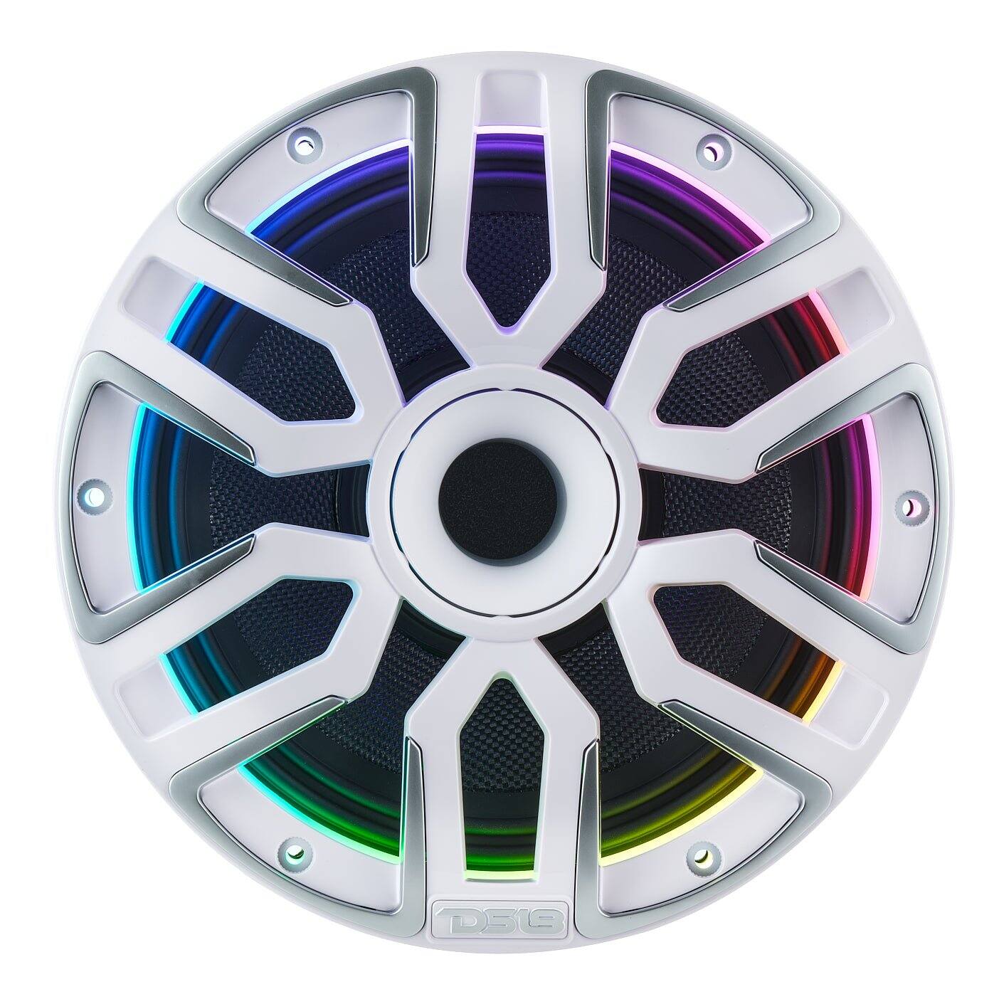 Alt View 2. DS18 Audio - 8" Hybrid Coaxial Speaker With Kevlar Cone, Compression Driver and Neodymium Magnet | 200W RMS 4-Ohm - White.