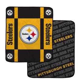 Pegasus - Pittsburgh Steelers 60- x 70- Reverse Block Double-Sided Ultra Cozy Blanket - Multicolor