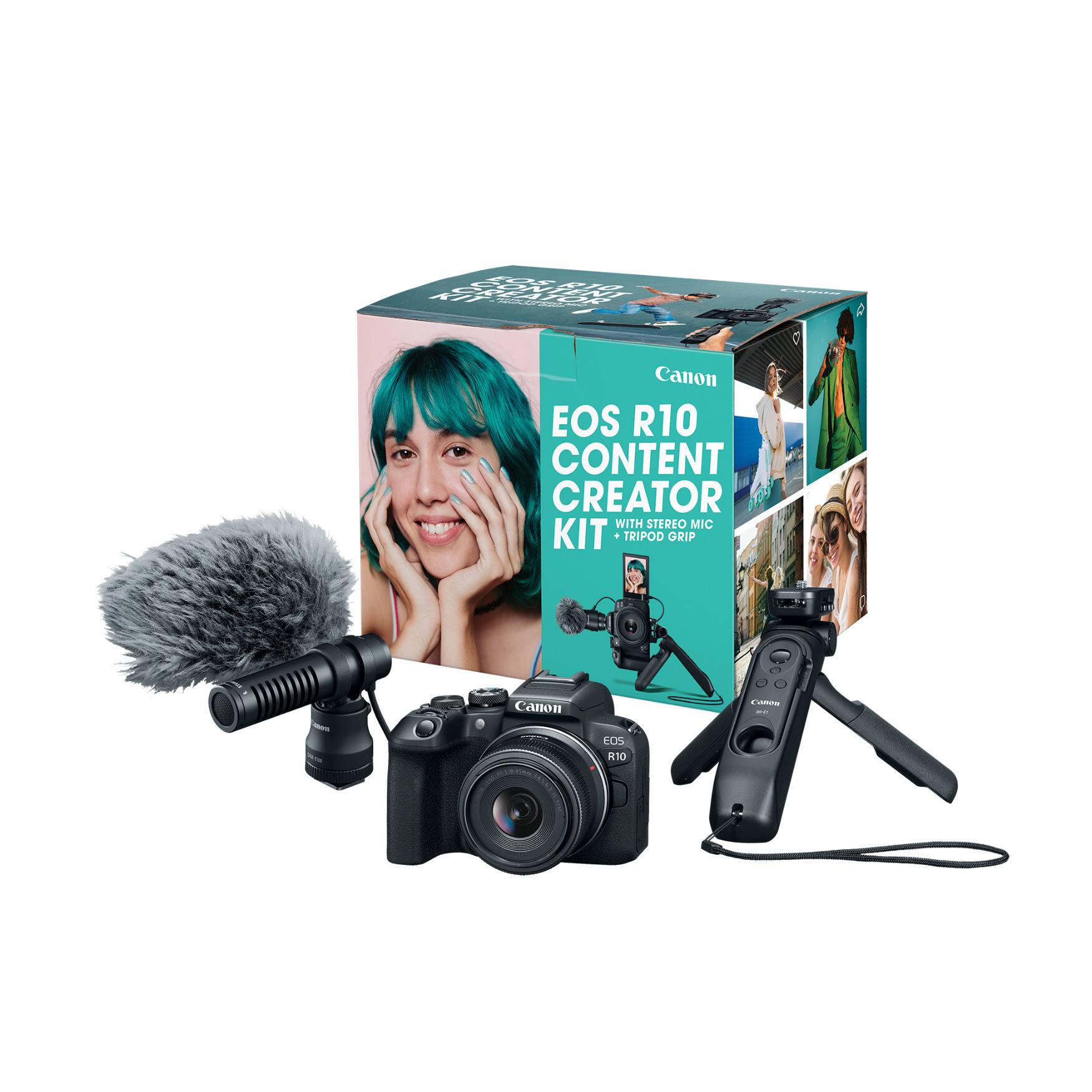 Canon EOS R10 CONTENT CREATOR KIT 105 WITH STEREO MIC + TRIPOD GRIP