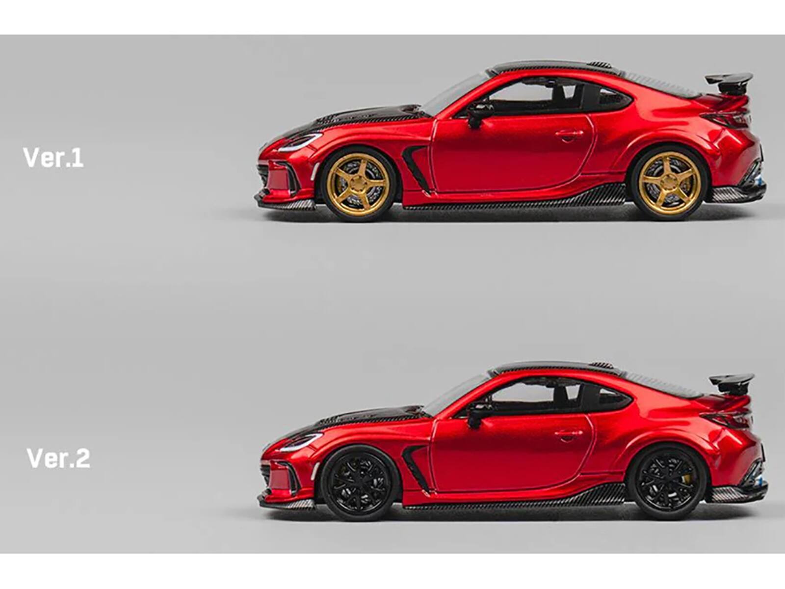 CM Models Subaru BRZ Varis Arising 1 RHD Red Metallic with Carbon