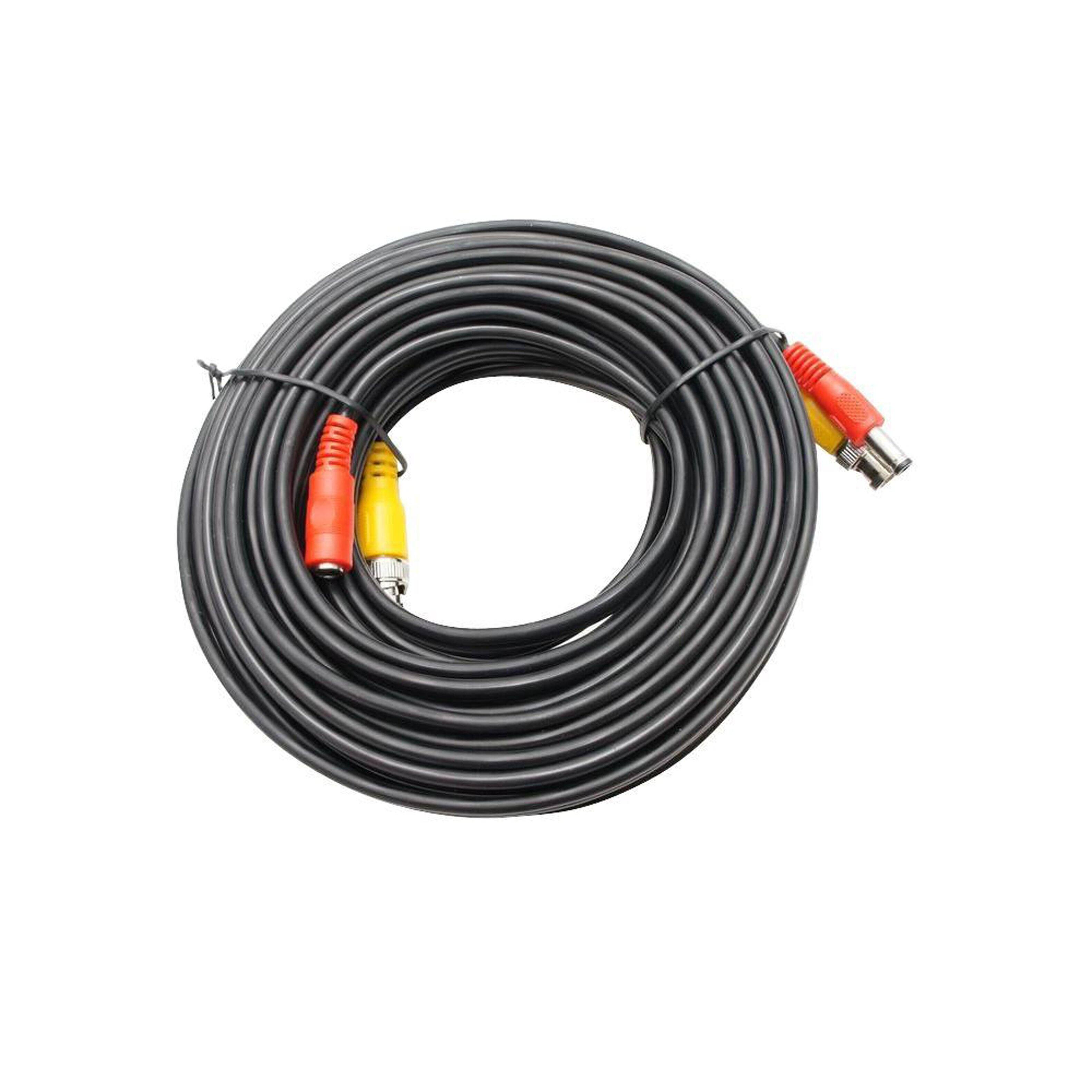 Front. SPT - 100 ft. Premade Premium Siamese Power and Video Cable (4-Pack) - Black.