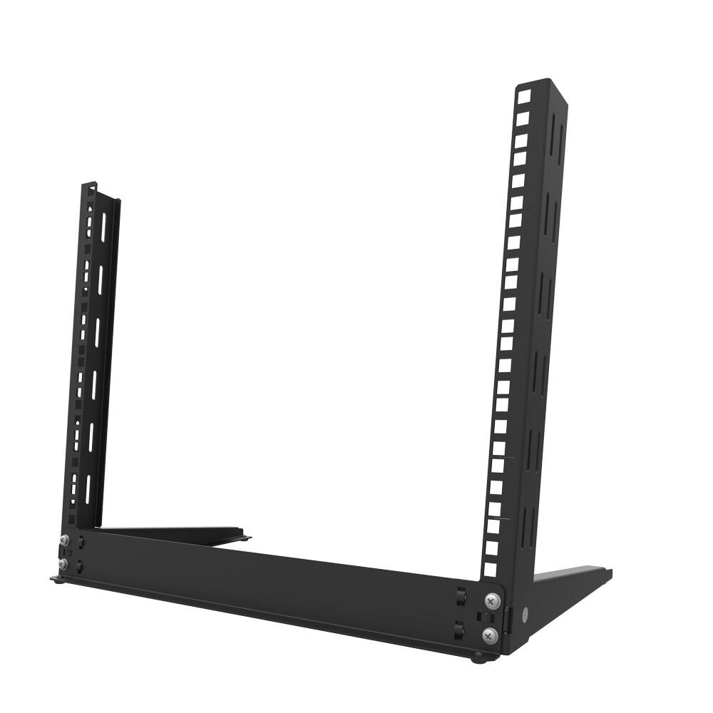Front. RackSolutions - RackSolutions 8U Open Frame 2Post Desktop Server Rack - Lightweight, Compact, and Easy-to-Assemble Rack - Black.