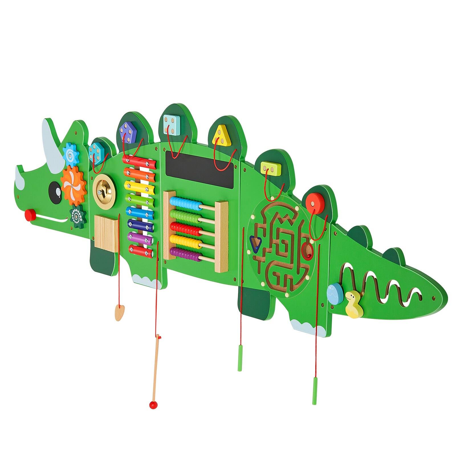 Alt View 9. HONGGE - Montessori Wall Activity Board for Kids with Sensory Learning Games - Green.