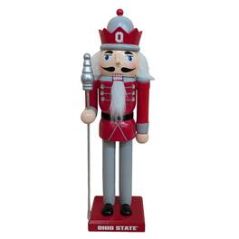Evergreen Enterprises - Ohio State Buckeyes 12" Wooden Nutcracker Statue - Multicolor