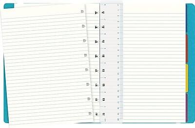 Alt View 5. Filofax - Filofax A5 Classic Bright 4-Subject Professional Notebooks, 5.8" x 8.25", College Ruled, 56 Sheets, Blue (B115012U) - Blue.