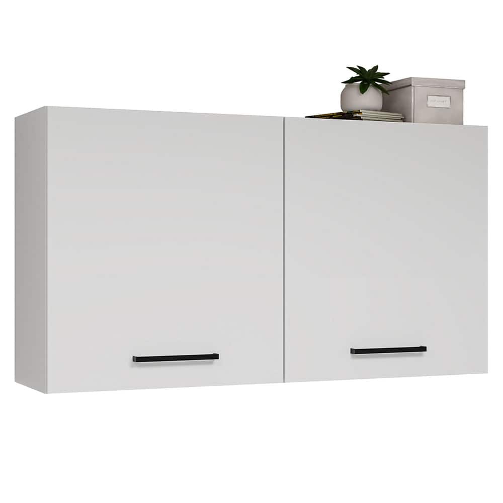 Madesa - Office Cabinet with 2 Doors Unit for Office Supplies, Documents, Files, Home Office or Workspace – - White