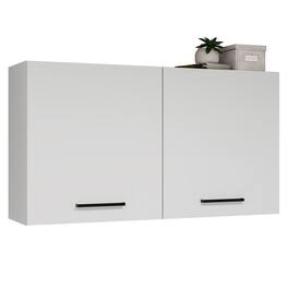 Madesa - Office Cabinet with 2 Doors Unit for Office Supplies, Documents, Files, Home Office or Workspace – - White