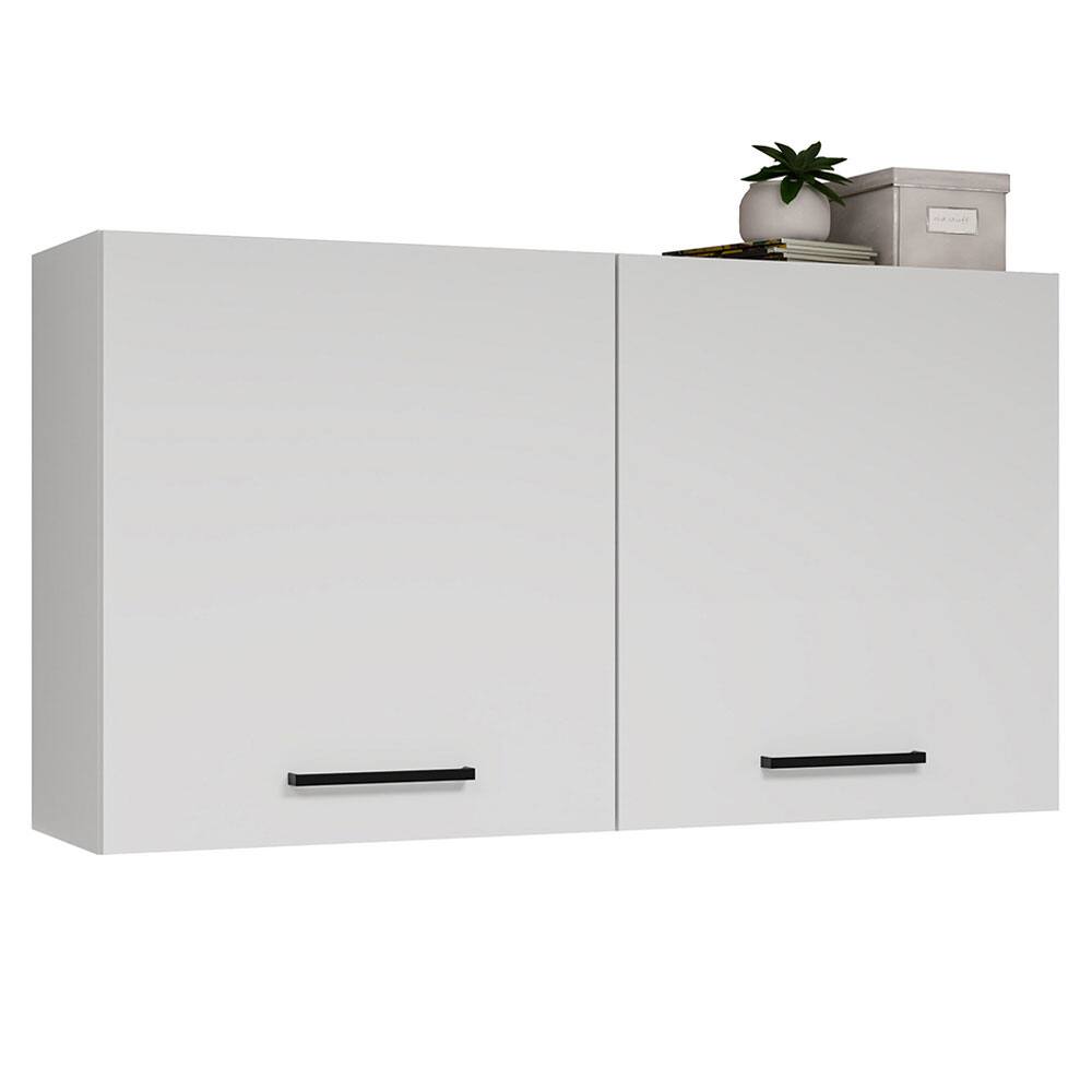 Front. Madesa - Madesa Office Cabinet with 2 Doors Unit for Office Supplies, Documents, Files, Home Office or Workspace – White - White.