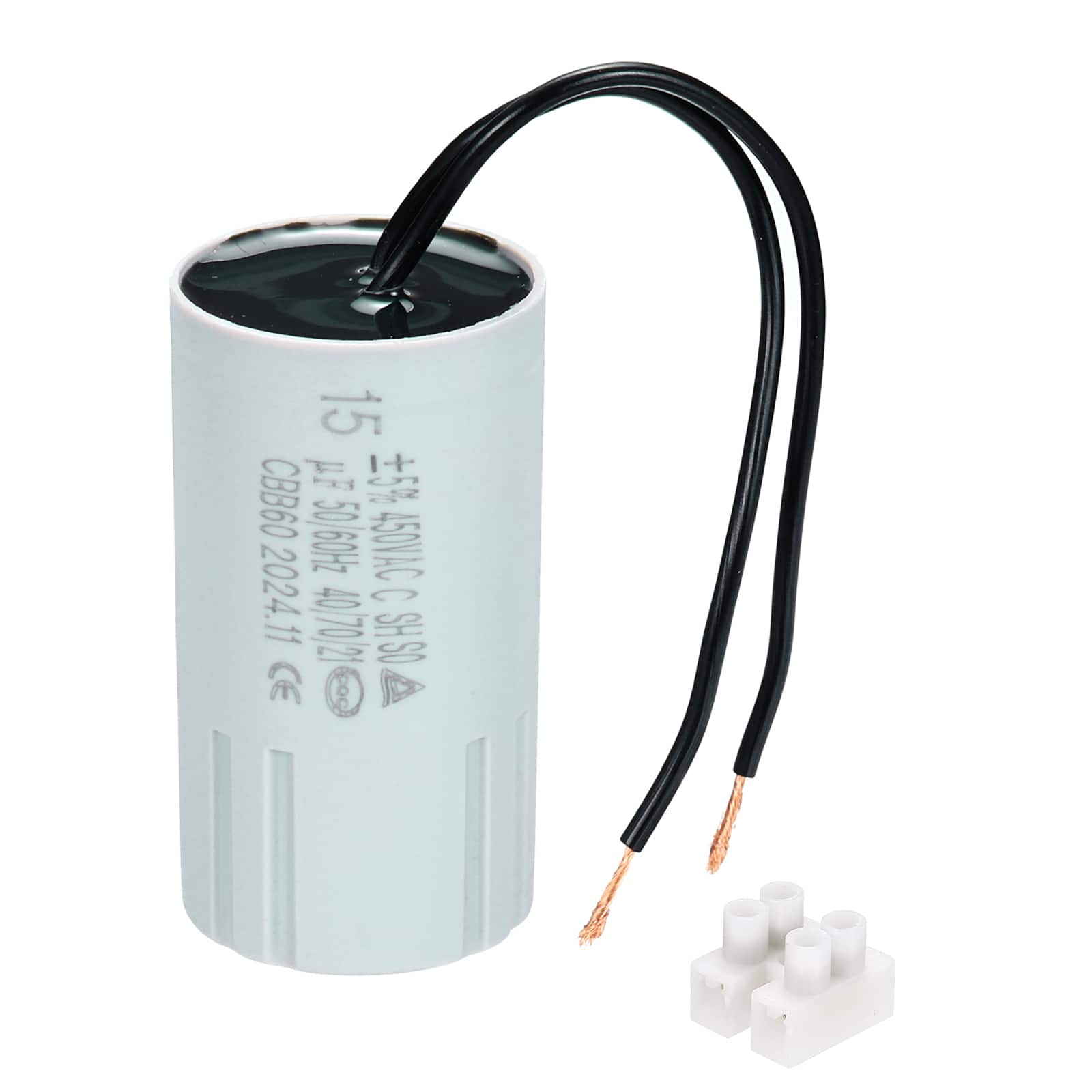 Unique Bargains - 15uF CBB60 Running Capacitor, AC 450V 2 Wires 50/60Hz Cylinder 69x37mm for Water Pumps, Washing Machines - Gray price history on PriceWatchPro