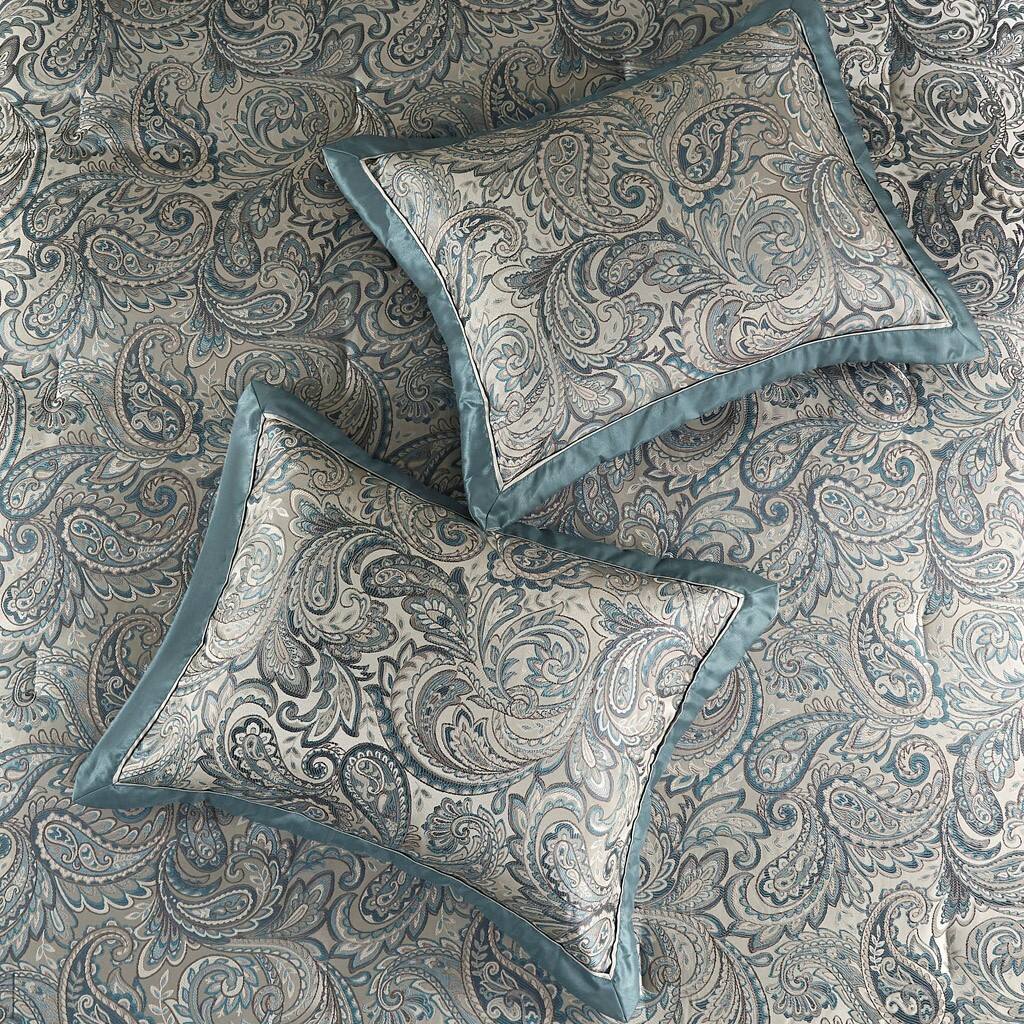 Alt View 2. Gracie Mills - Gracie Mills Thornton Supreme Comfort: 12-Piece Comforter Ensemble with Cotton Bed Sheets - Teal.