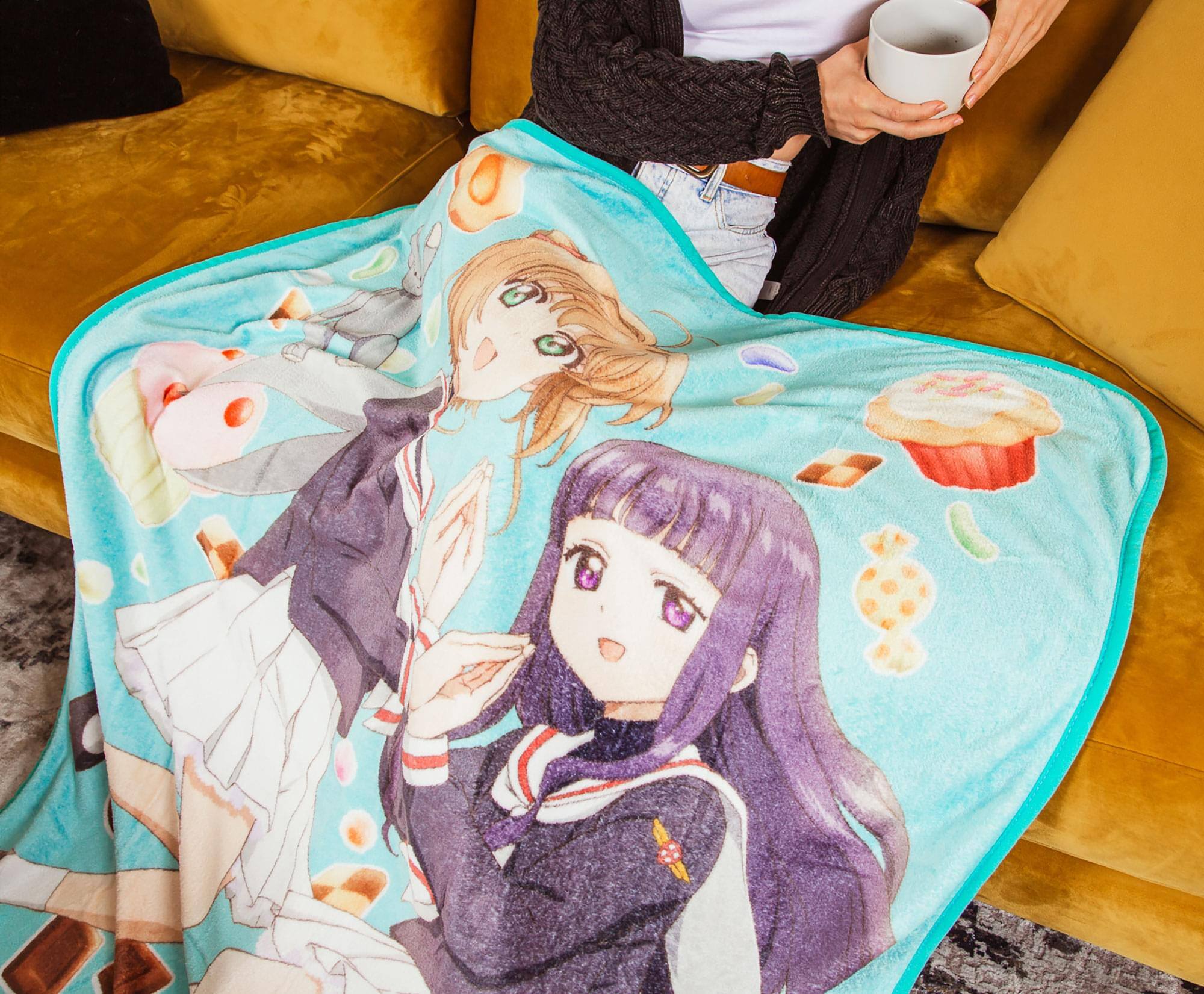 Alt View 4. Just Funky - Cardcaptor Sakura Fleece Throw Blanket | 45 x 60 Inches - Blue.