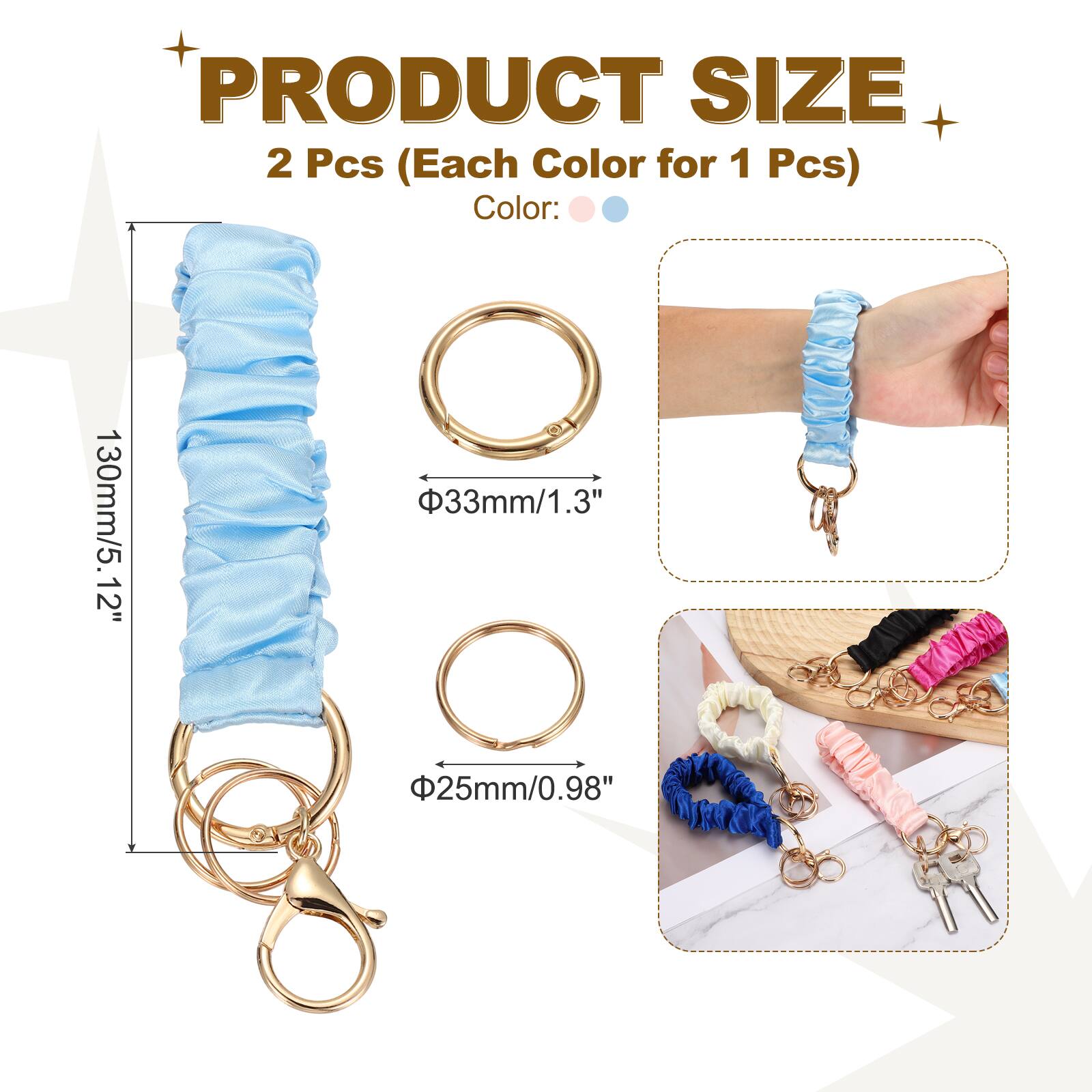 PRODUCT SIZE  
2 Pcs (Each Color for 1 Pcs)  
Color:  
- 130mm/5.12"  
- 33mm/1.3"  
- 25mm/0.98"