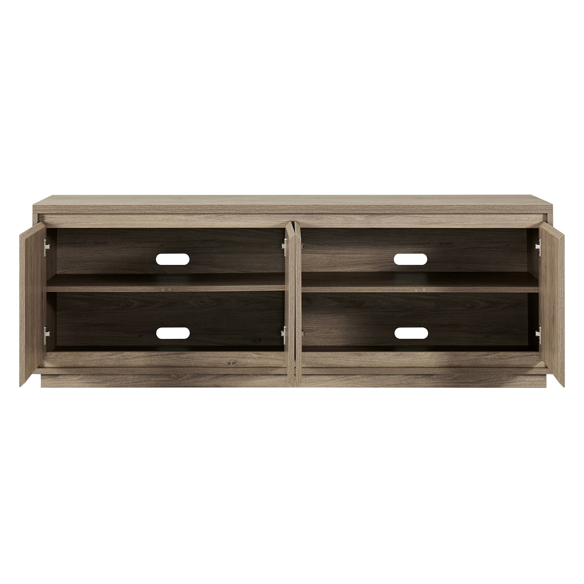 Alt View 16. Henn & Hart - Presque TV Stand for TV's up to 75" - Antiqued Gray Oak.