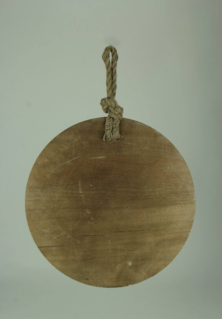 Alt View 2. Audrey's - Rustic Wood and Metal Deer Head Round Wall Hanging - Beige.