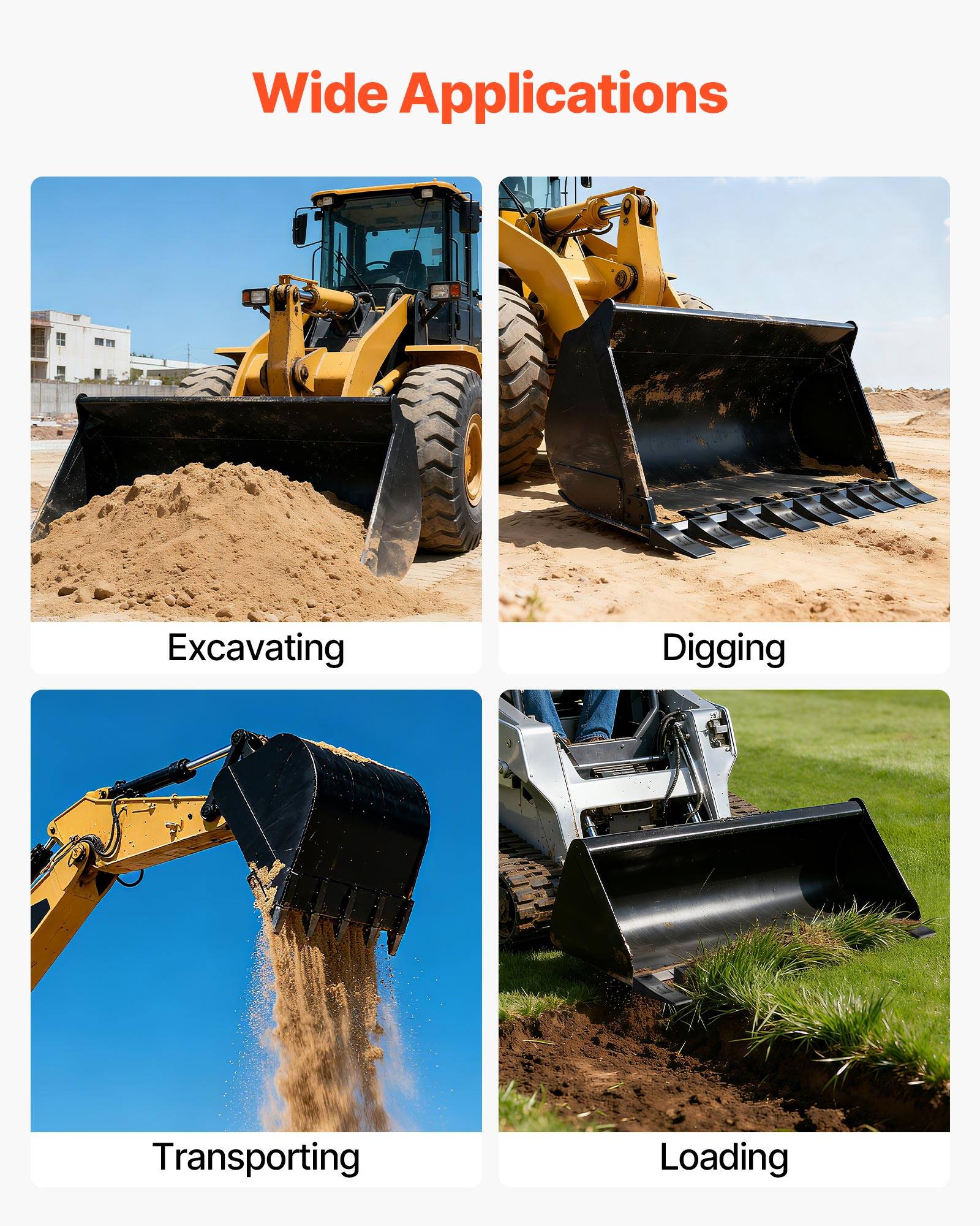Wide Applications

- Excavating
- Digging
- Transporting
- Loading