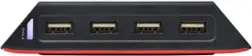 PowerA - 4-Port Hi-Speed USB Hub for Nintendo Switch - Black - Front_Zoom