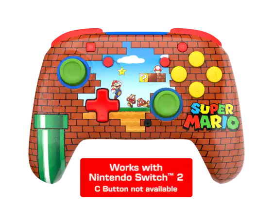 X ? Y B A SUPER MARIO
Works with TM Nintendo Switch 2
C Button not available