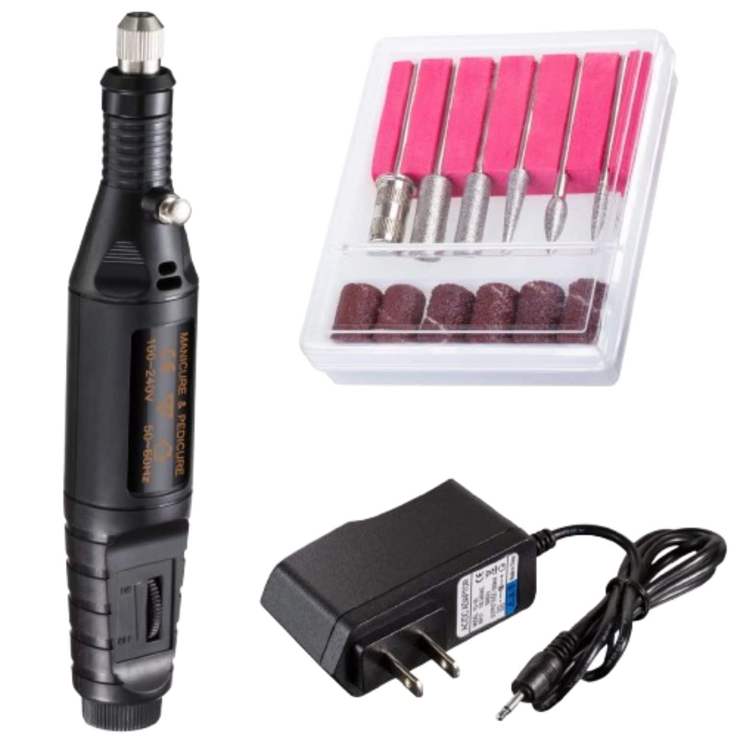 Home Collection - Black Electric Nail File Drill Kit Portable Manicure & Pedicure Acrylic Salon Machine