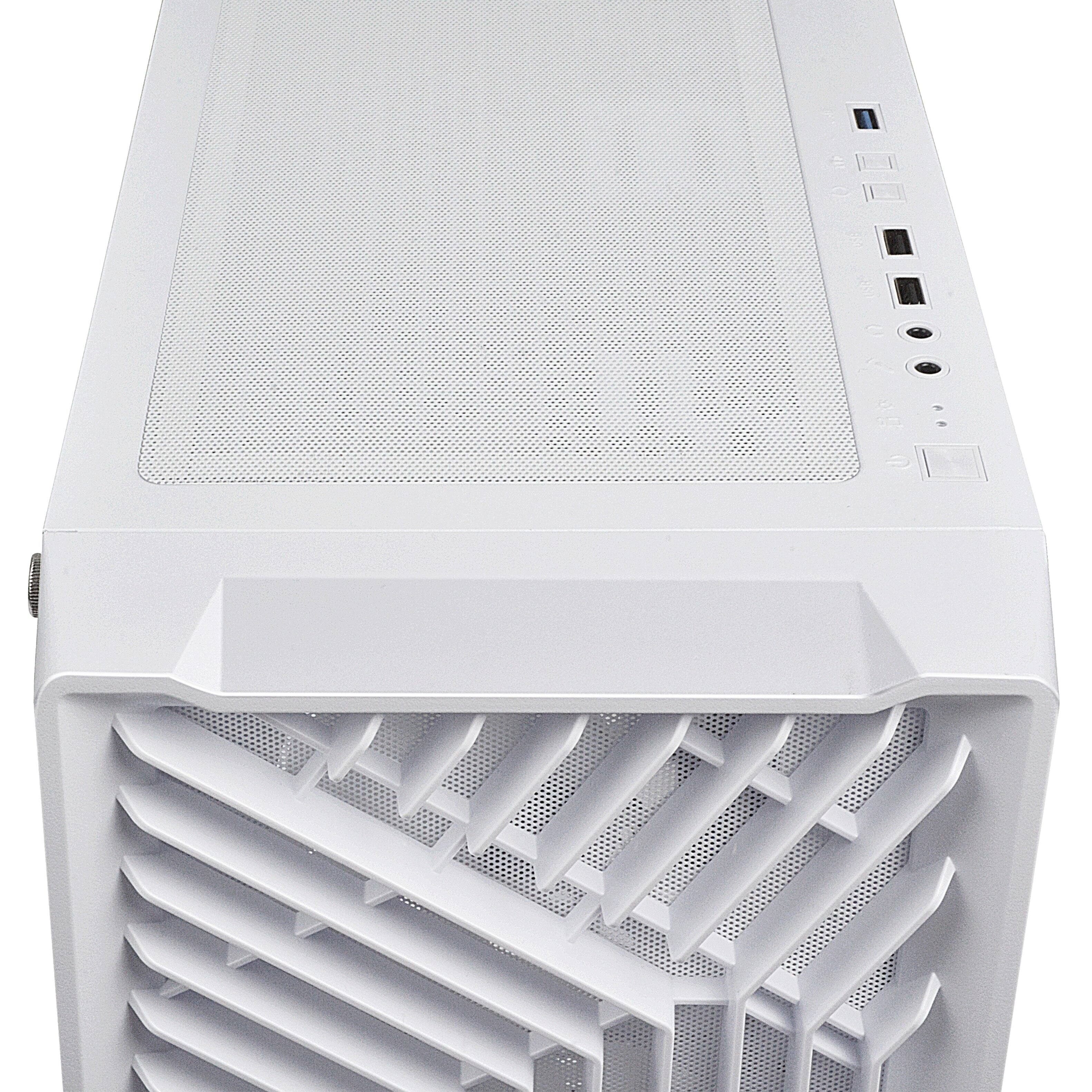 Alt View 10. Blackout Computers - Eclipse V3 - Gaming Desktop - Intel 12th Gen CPU - AMD RX 580 8G - 16GB DDR5 RAM - 1TB M.2 SSD - Windows 11 Pro - RGB VR - Matte White.