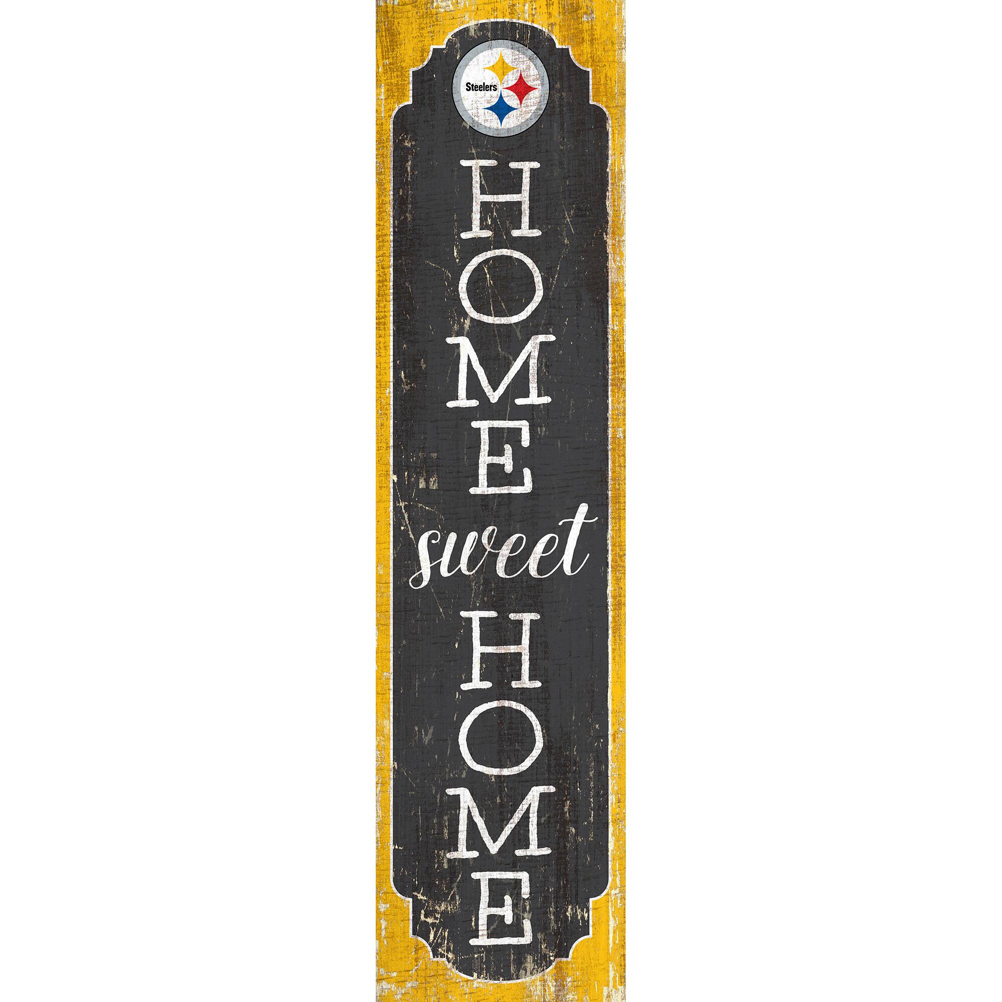 Pittsburgh Steelers 24" Home Sweet Home Leaner Sign