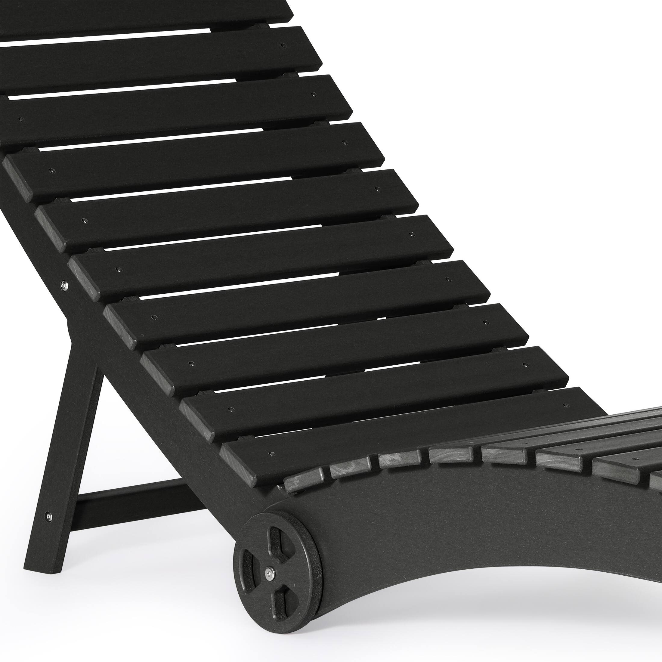 Alt View 3. WestinTrends - WestinTrends Ventura Outdoor HDPE In-Pool Patio Chaise Lounge Chair With Wheels - Black.