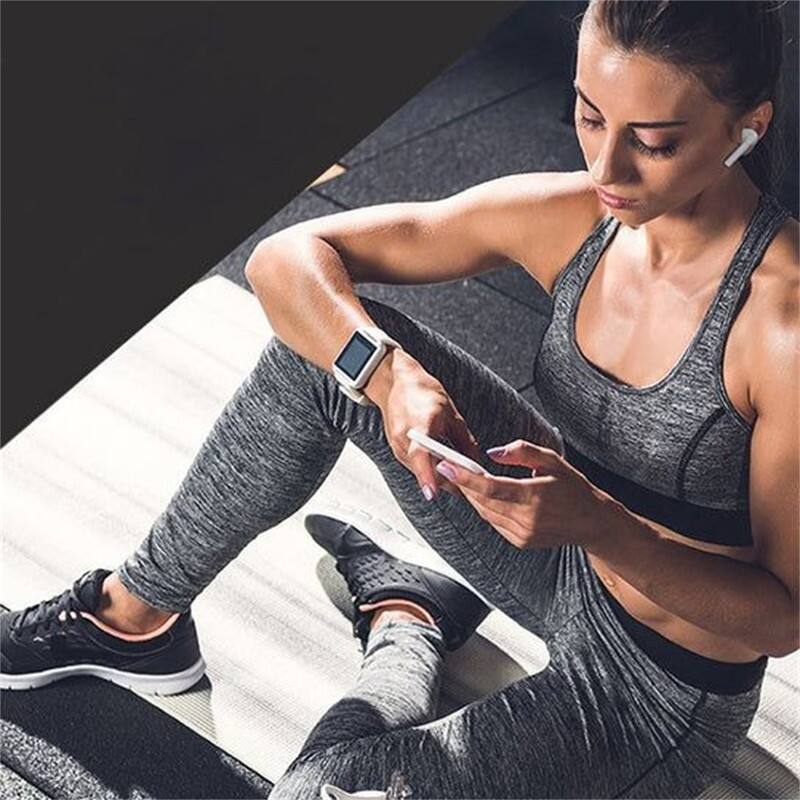 Alt View 5. SKRAN - Clear Top Dual Chamber Wireless Bluetooth Earphones With Charging Box, Bluetooth Connectivity, Portable Charging Case - Blue.