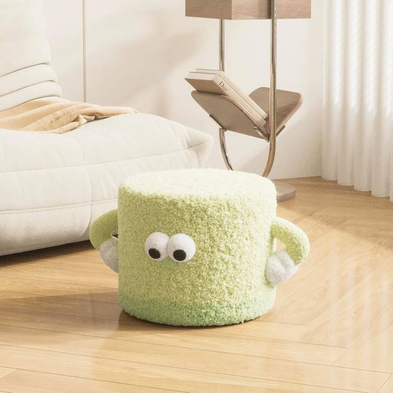 Front. wowmax - Soft Kids Chair with Holding Hands Design - Foam Toddler Chair, Green Bean Bag for Boys Girls, Valentine's Gift - Green.