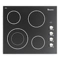 Magic Chef - 24 in. Radiant Electric Cooktop with 4 Burner Elements - Black
