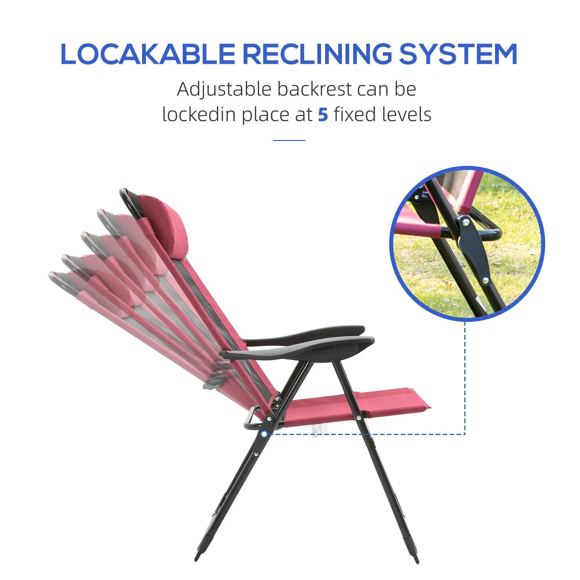 LOCAKABLE RECLINING SYSTEM
Adjustable backrest can be lockedin place at 5 fixed levels
