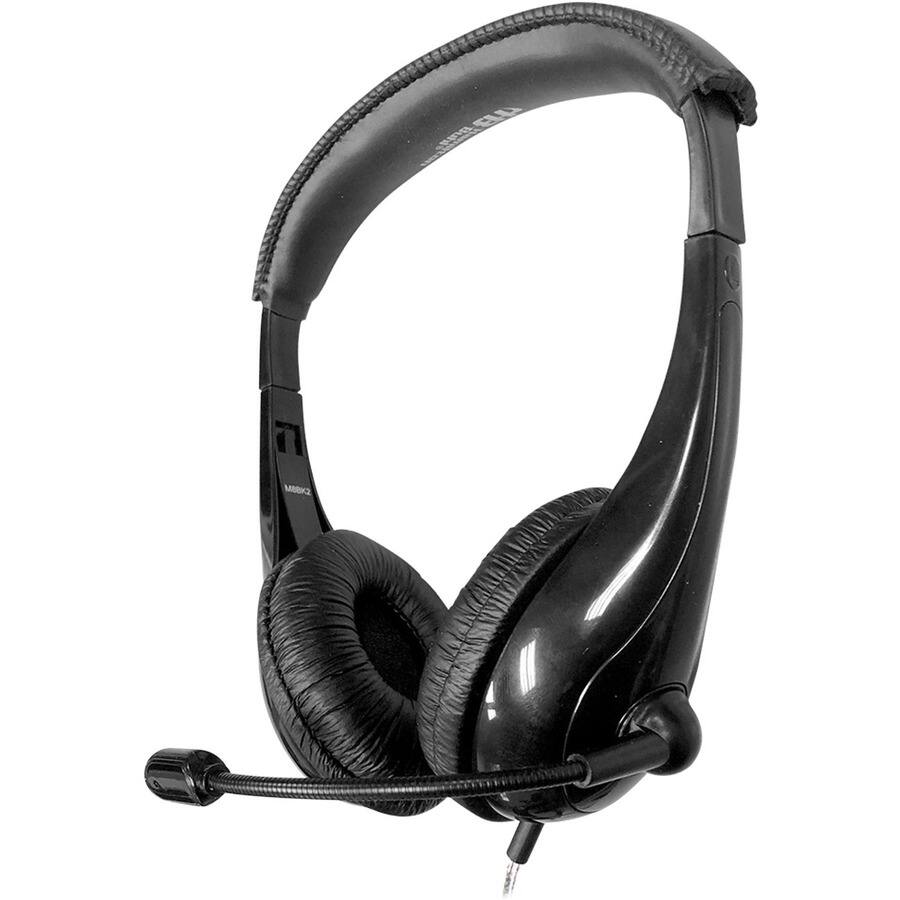 Alt View 2. Hamilton Buhl - Hamilton Buhl Motiv8 Mid-Sized Headset With Gooseneck Mic And In-line Volume Control - Stereo - Wired - 32 Ohm - 50 Hz - Black.