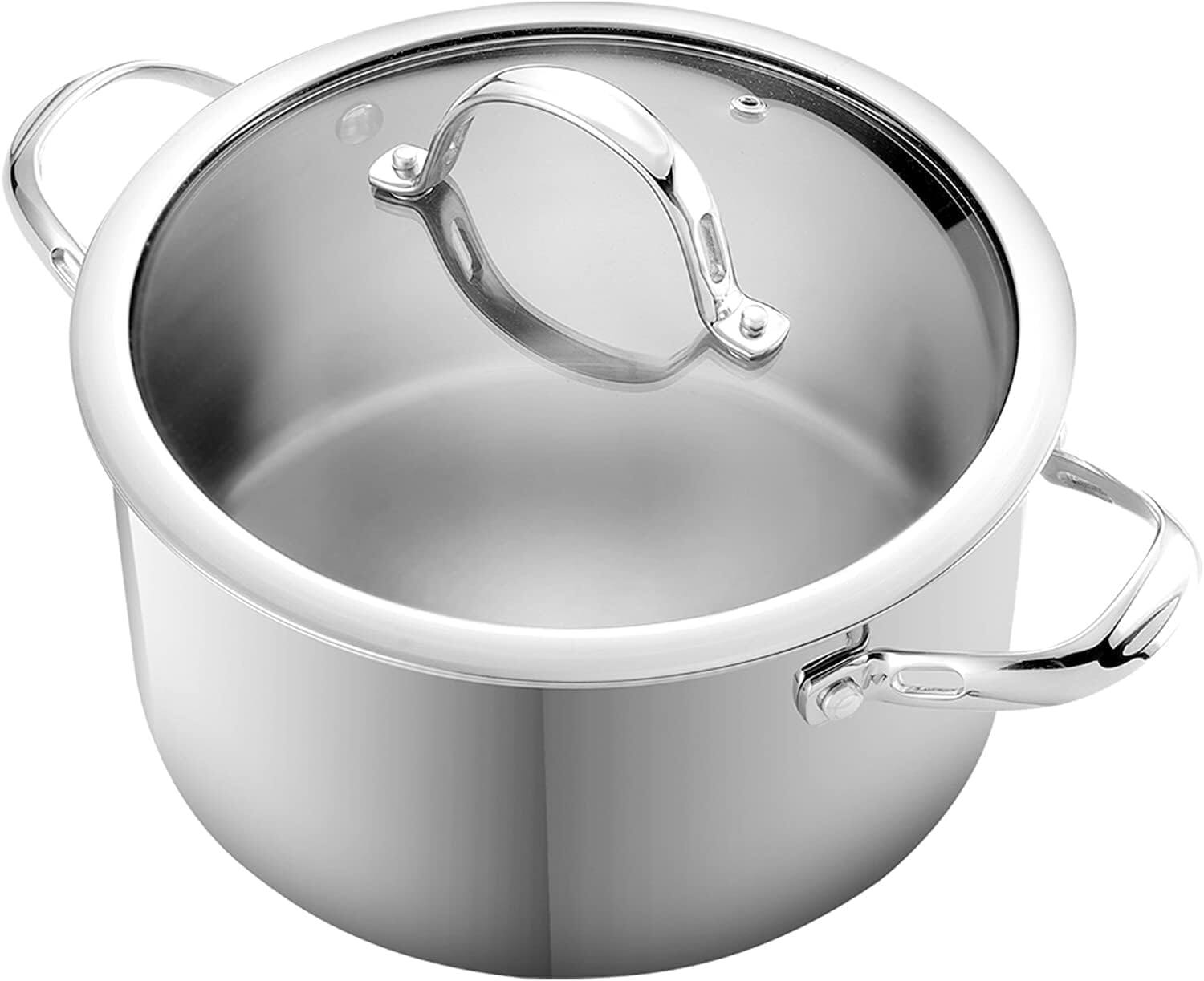 Alt View 2. Cooks Standard - Cook Standards Classic 6 QT Stockpot With cover - STAINLESS STEEL.