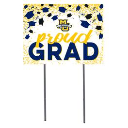 Jardine - Marquette Golden Eagles 18" x 24" Proud Grad Yard Sign - White