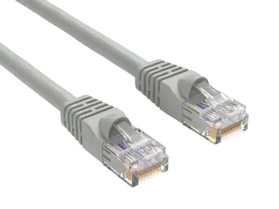 Front. Cable Leader - Cat 5e Ethernet Cable, 24 AWG Snagless RJ45 Patch, Gigabit for Router, Gaming Console, PC, Printer - Gray.