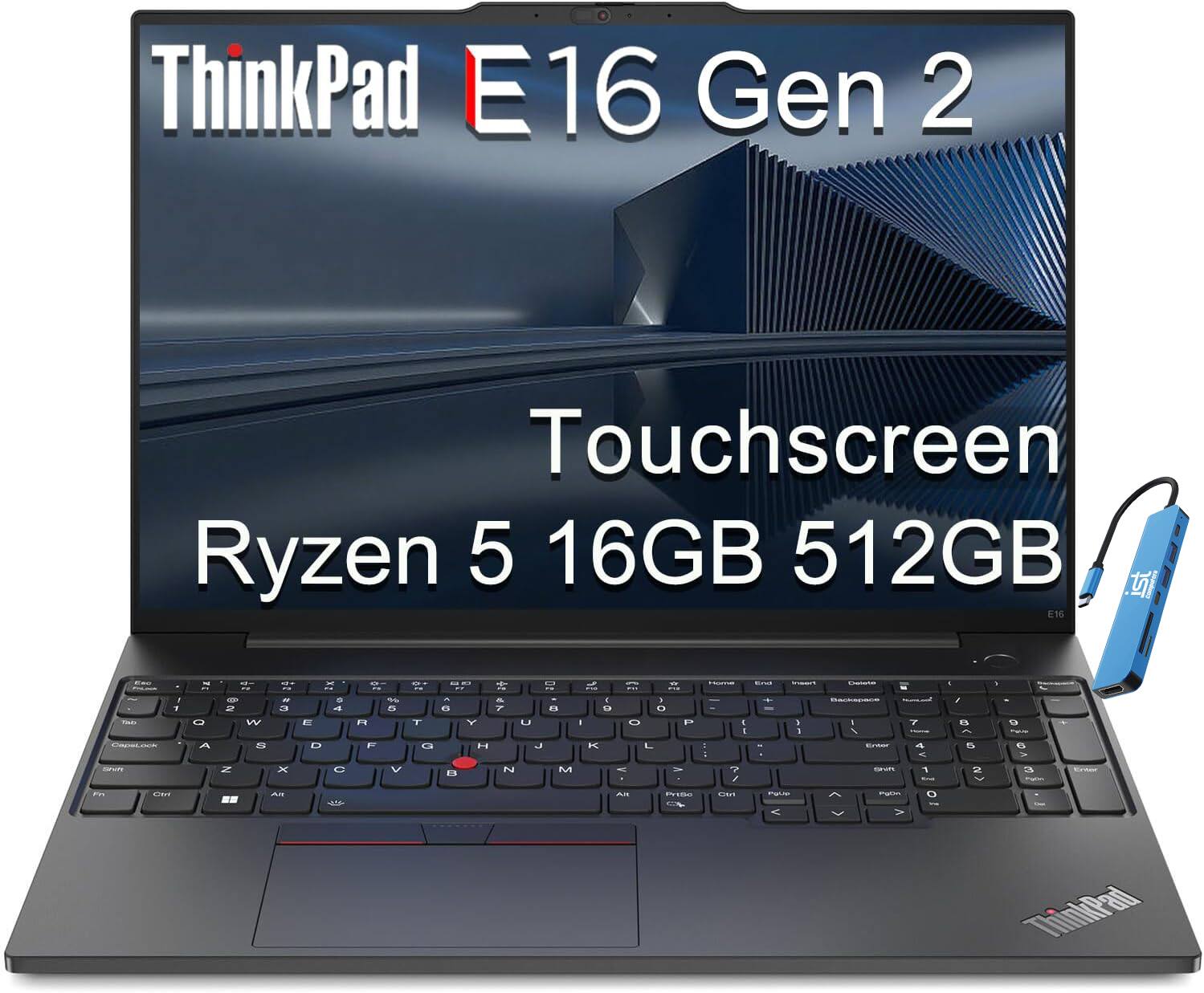 Lenovo - Upgraded - ThinkPad E16 Gen 2 16" FHD+ Touchscreen Business Laptop - AMD Ryzen 5 with 16GB Memory - 512GB SSD - Windows 11 Pro - Touchscreen - Black