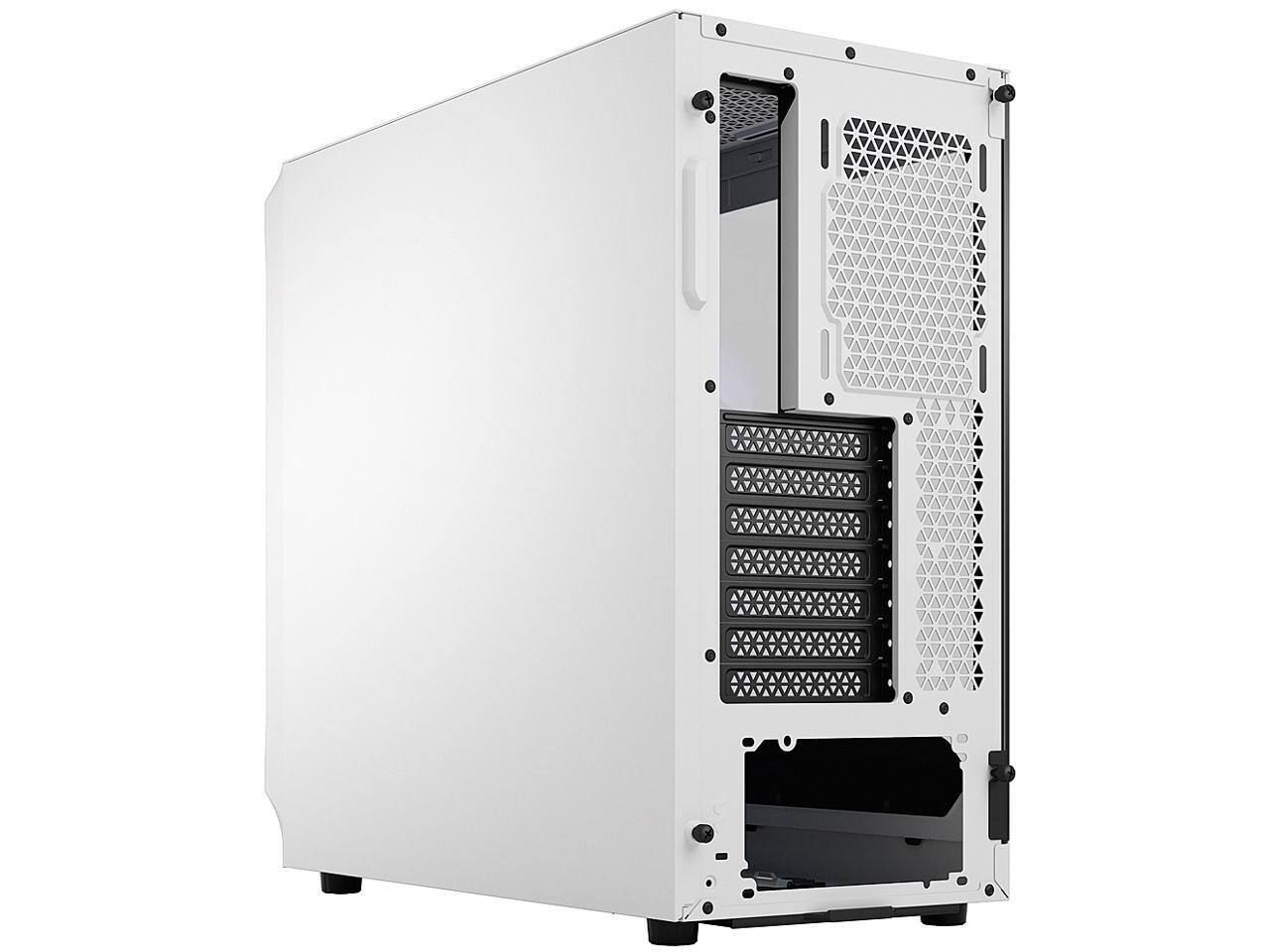 Alt View 10. Fractal Design - Fractal Design Focus 2 RGB White ATX mATX Mini ITX Clear Tinted Tempered Glass Mid Tower Computer Case - White.