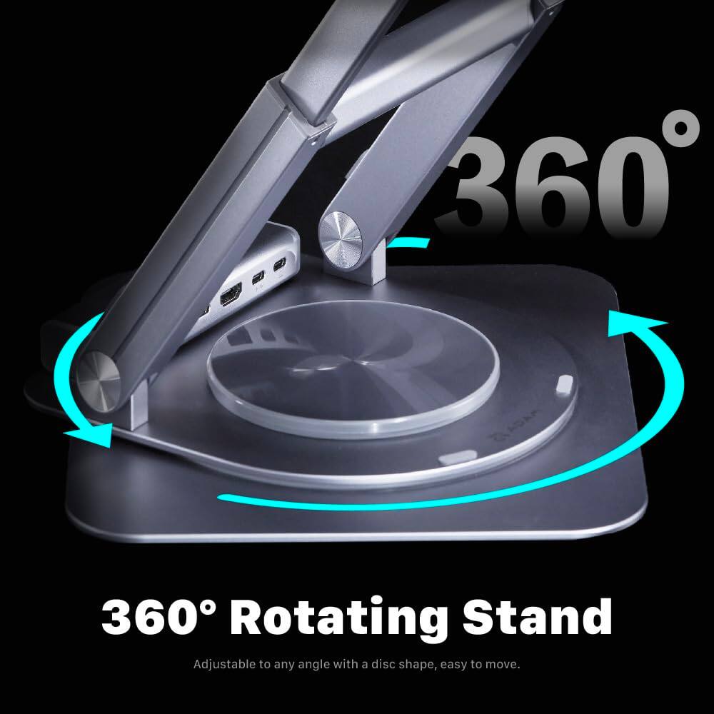 360° Rotating Stand  
Adjustable to any angle with a disc shape, easy to move.