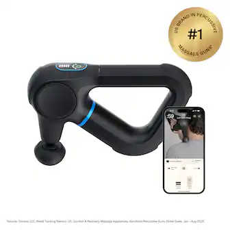 G IN BRAND PERCUSSIVE US #1 MASSAGE GUNS*
:59 - we Latt dck Crvel Therabody RrI / - - - H - II - H - - - i
"Source: Circana, LLC, Retail Tracking Service. US. Comfort & Recovery Massage Appliances, Handheld Percussive Guns, Dollar Sales, Jan - Aug 2025.