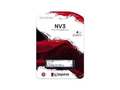 Kingston NV3 4 TB Solid State Drive M.2 2280 Internal PCI Express Kingston NV3 4 TB Solid State Drive M.2 2280 Internal PCI Express