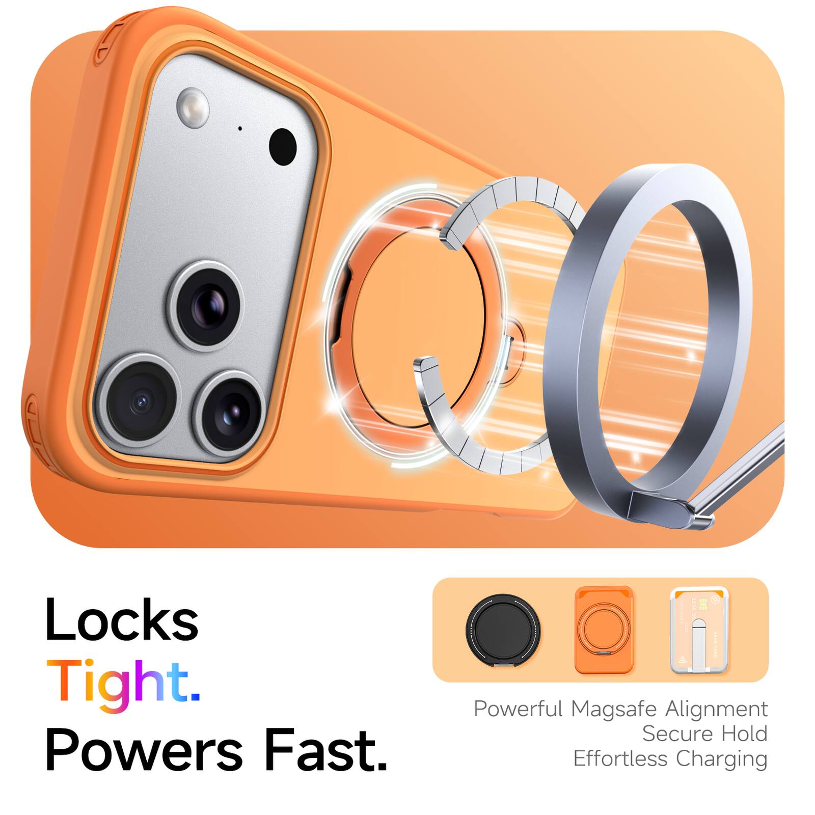 Locks Tight. Powers Fast.  
Powerful MagSafe Alignment  
Secure Hold  
Effortless Charging
