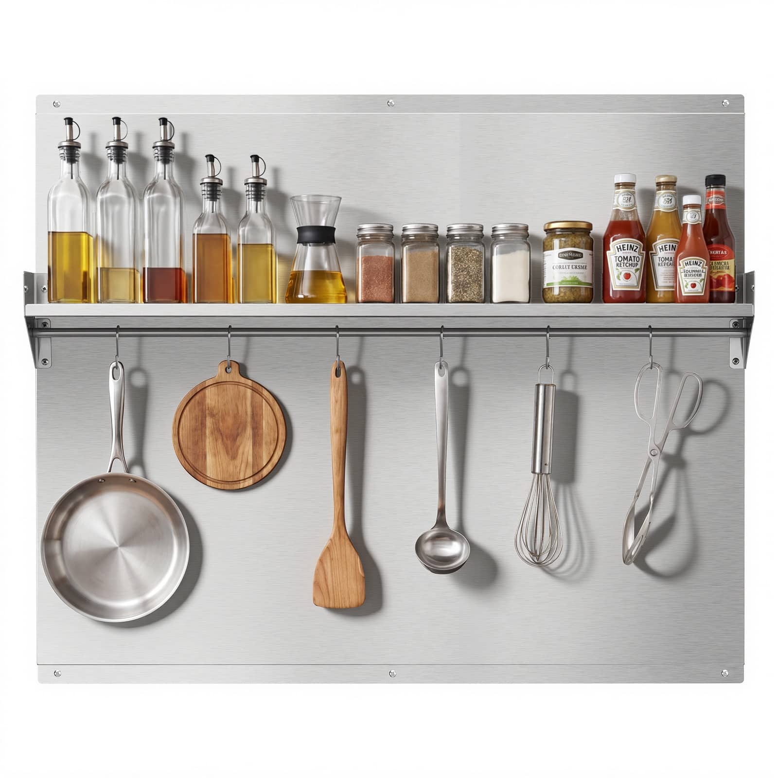 "VEVOR - 36"" x 30"" Stainless Steel Backsplash for Stove, Ultra Flat Splatter Guard with Storage Shelf & Hanging Rack - Stainless Steel Color" price history on PriceWatchPro
