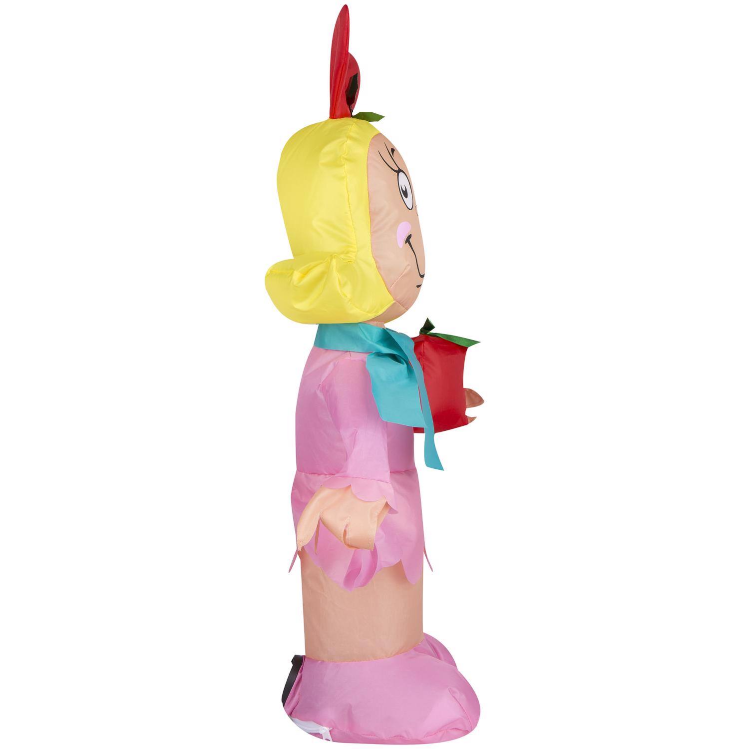 Left. Gemmy - Gemmy Airdorable Cindy Lou Who Inflatable 22 in. Inflatable - Multicolored.