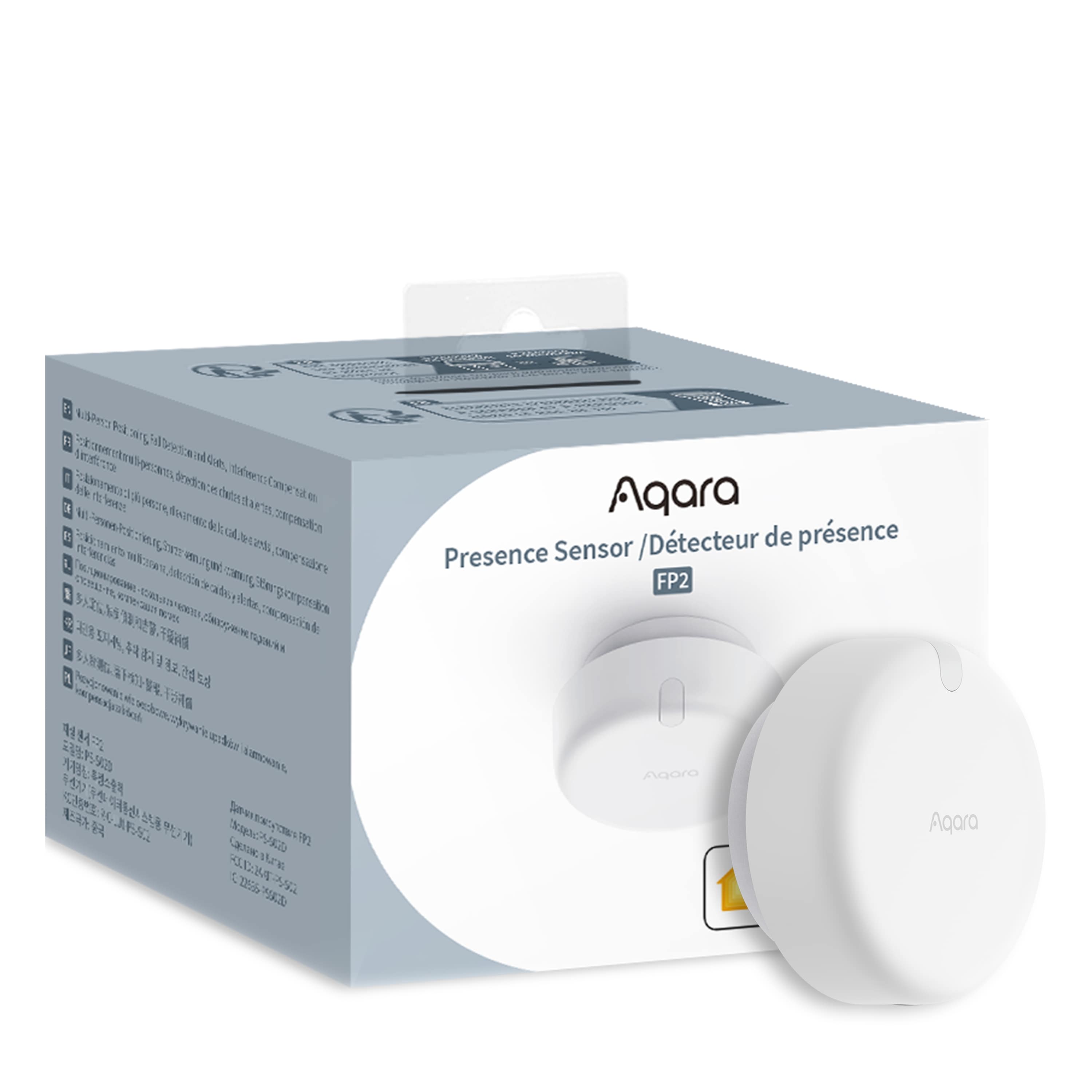 Aqara - FP2 Presence Sensor- mmWave Radar Sensor, Zone Positioning, Multi-Person and Fall Detection, Sleep Monitoring - White
