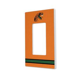 Keyscaper - Florida A&M Rattlers Stripe Design Single Rocker Lightswitch Plate - Multicolor