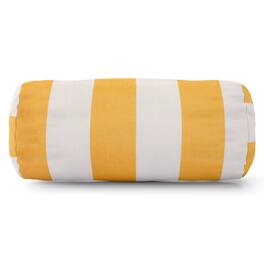 Majestic Home - Bolster Pillow Vertical Stripe - Yellow