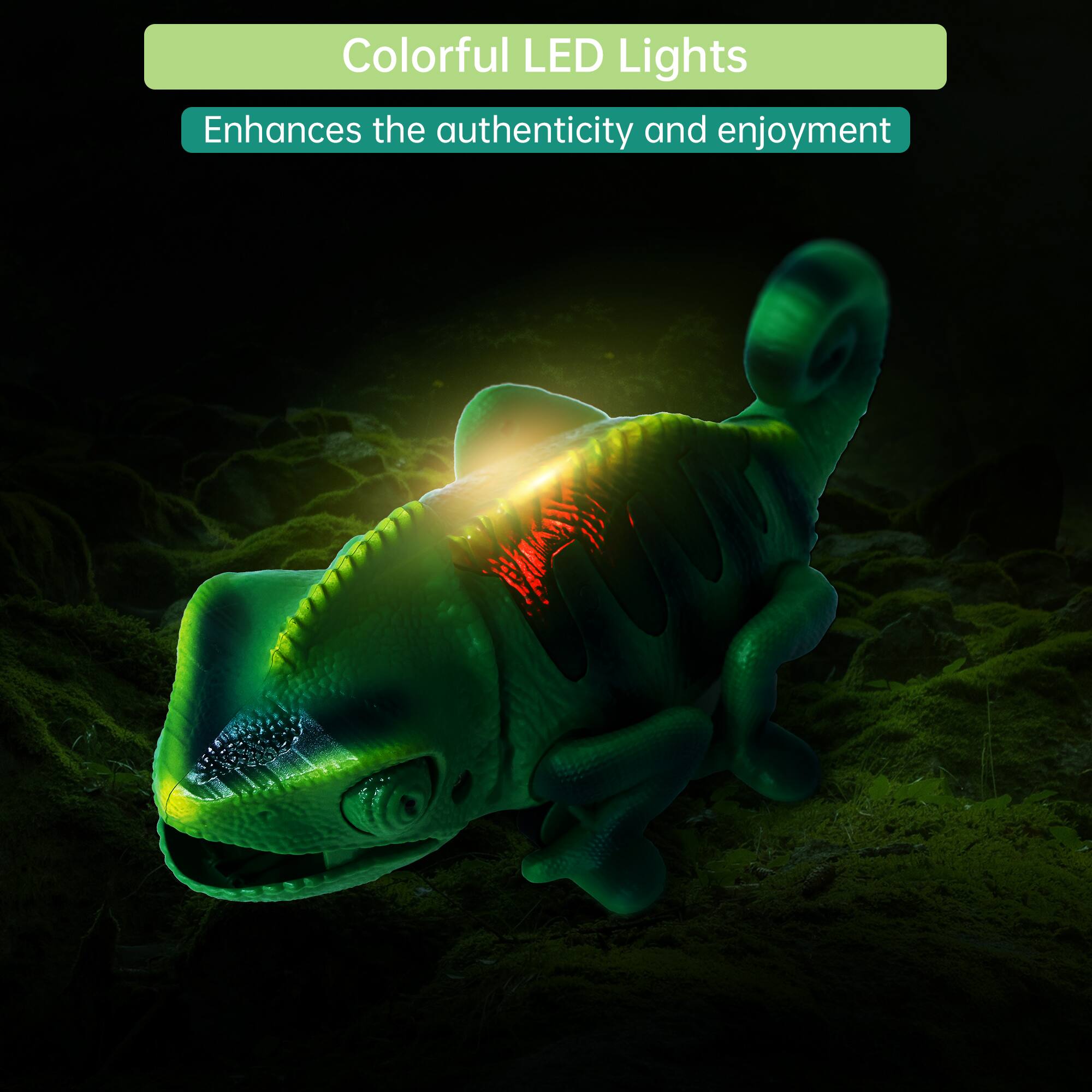 Colorful LED Lights  
Enhances the authenticity and enjoyment