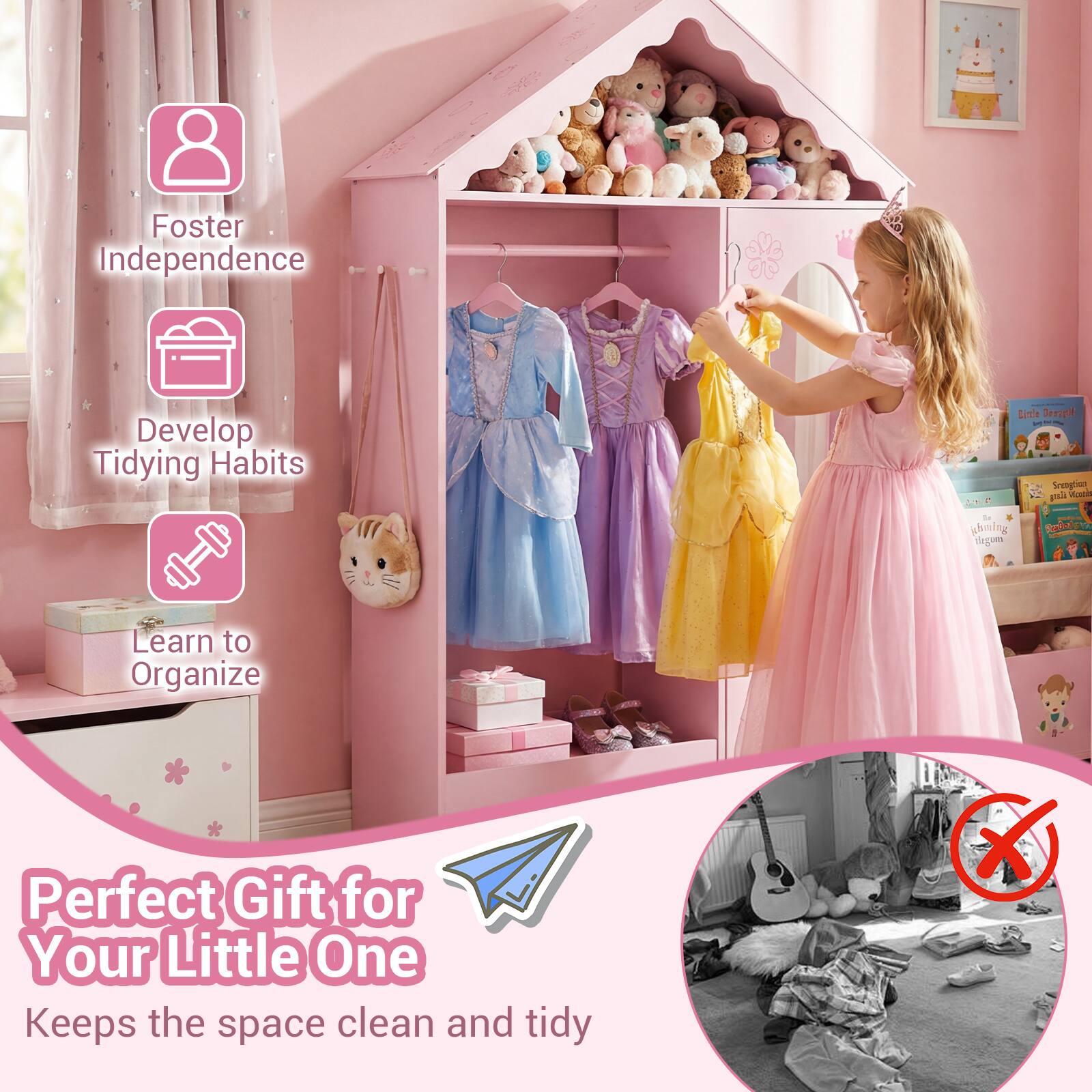 Foster Independence  
Develop Tidying Habits  
Learn to Organize  

Perfect Gift for Your Little One  
Keeps the space clean and tidy