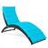 Angle. Costway - Folding Patio Rattan Lounge Chair Chaise Cushioned Portable Garden - Turquoise.